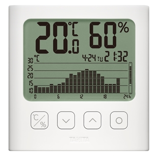 Máy đo nhiệt độ và độ ẩm dải đo nhiệt độ -9.9 đến 50.0°C, dải đo độ ẩm 20 đến 95%