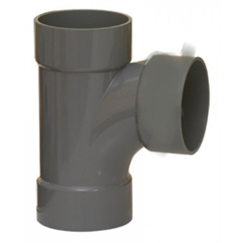 Nối ống dạng T cong rút Ø114 (loại mỏng), kích thước Ø114 x 90mm, nhựa cứng PVC Bình Minh, giá tính theo cái