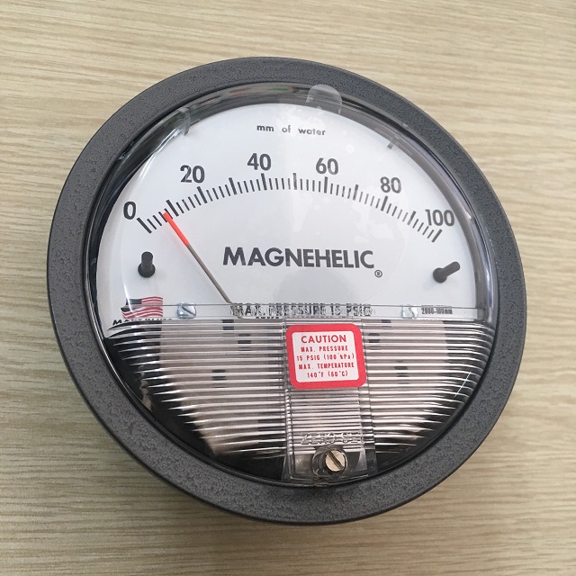 Đồng hồ đo chênh áp 0-100 mmH2O