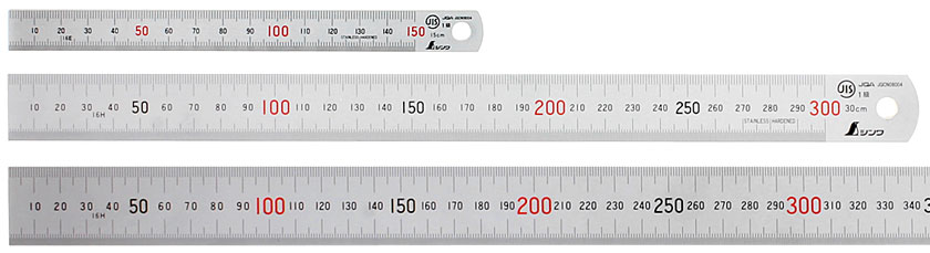 Thước lá thẳng chiều dài 1000mm, Shinwa 13048 - 1000mm, lưỡi thước rộng 35mm dày 1.5mm