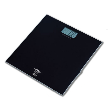 Cân sức khỏe điện tử Myweigh Elite màu đen tải trọng tối đa 180 kg