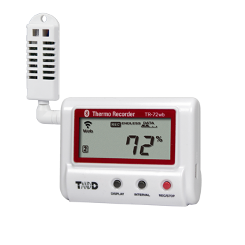 Nhiệt ẩm kế tự ghi Tandd TR-72wb, dải đo 0 ~ 55°C / 10 ~ 95%RH