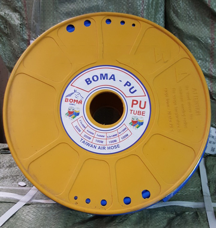 Ống hơi pu phi 8 BOMA SPA707, (4x8mm) màu xanh