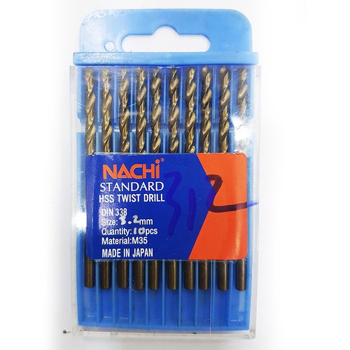 Mũi khoan NACHI L6520-032, inox 3.2mm