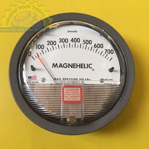 Đồng hồ đo chênh áp Dwyer 2000-750PA, 750Pa
