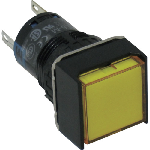 Nút nhấn có đèn loại vuông IDEC AL6Q-M14YC, màu vàng 24VDC
