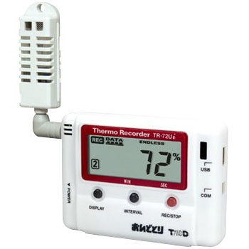 Nhiệt ẩm kế tự ghi TANDD TR-72Ui, dải đo nhiệt độ -0 đến 50°C, dải đo độ ẩm 10 đến 90%