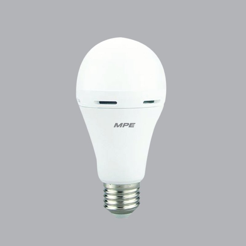 Đèn led bulb tích điện 10W mpe LB10T/E, ánh sáng trắng, kích thước Ø68mm x 145mm