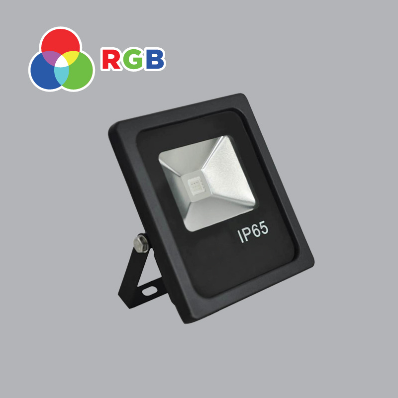 Đèn Led Pha RGB 10W, remote IR MPE FLD-10RGB