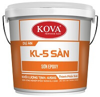 Sơn công nghiệp EPOXY KOVA KL-5 sàn trắng, (1 bộ/ 5kg - gồm 2 thùng: thùng 4L + thùng 1L)