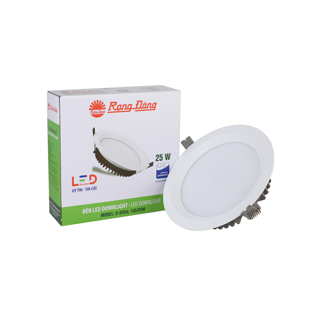 Đèn led âm trần downlight 25w khoét trần 155 RangDong D AT04L 155 (3000K)