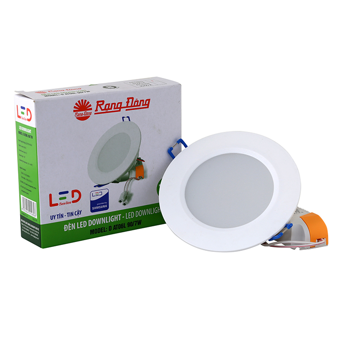 Đèn led âm trần downlight 7w khoét trần 90 RangDong D AT06L 90 (3000K)