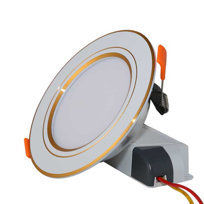 Đèn led âm trần downlight  khoét trần 110 RangDong D AT10L 110/9W (Viền Vàng 3000K)