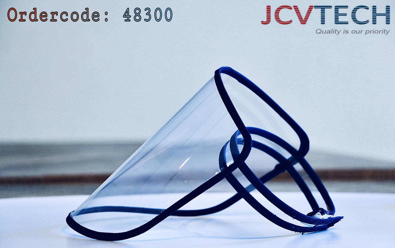 Tấm chắn giọt bắn, phòng Covid-19 JVCTech 48300, loại một dây dán dính