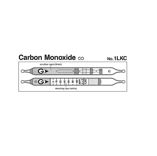 Ống phát hiện nhanh khí Carbon monoxide CO Gastec No.1LKC , dải đo 5 ~ 100 ppm