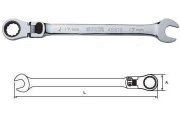 Cờ lê lắc léo tự động có khóa 10mm SATA 46-803 