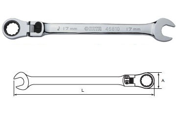 Cờ lê lắc léo tự động có khóa 13mm SATA 46-806