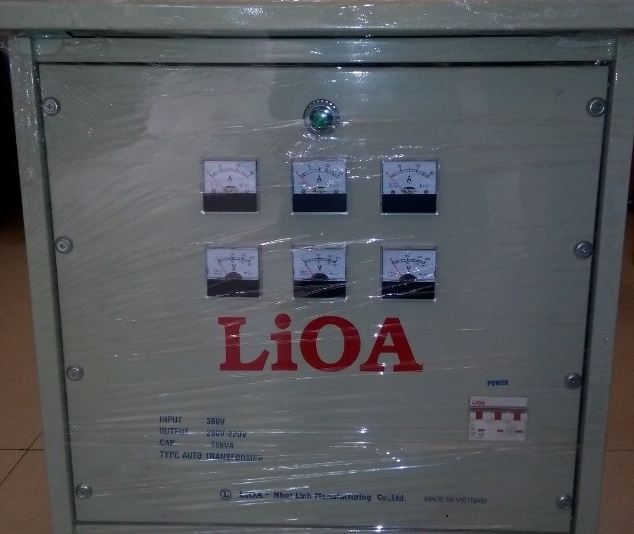 Biến áp tự ngẫu 3 pha 80KVA LIOA 3K801M2YH5YT