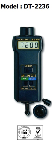 Máy đo tốc độ vòng quay LUTRON DT-2236, 0.1 đến 1000 RPM