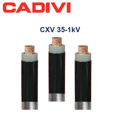 Cáp điện lực hạ thế ruột đồng 1 lõi 35mm2, giá tính theo mét Cadivi CXV-35 -0.6/1kV
