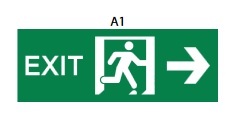 Đèn báo Exit 2 mặt phải 3W AC ELECTRIC AEX01C203-A1