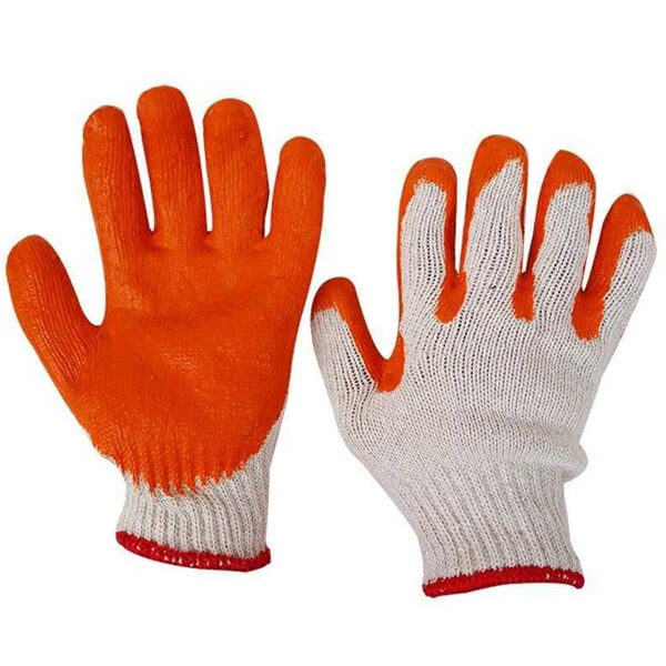 Găng tay bảo hộ phủ cao su màu cam VIETNAMPROTECTIONS TGCN-52018
