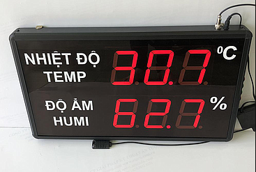 Đồng hồ đo nhiệt độ độ ẩm, dải đo nhiệt độ  -40ºC đến 125ºC, dải đo độ ẩm 0% đến 100%.
