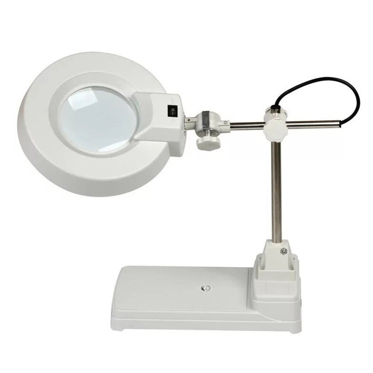 Kính lúp công nghiệp  JVCTECH LT-86BL 3X ,loại để bàn, thấu kính 3x, có sẵn bóng đèn LED