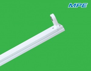Máng đèn batten led tube T8  dành cho bóng đôi 10W, dài 0.6m
