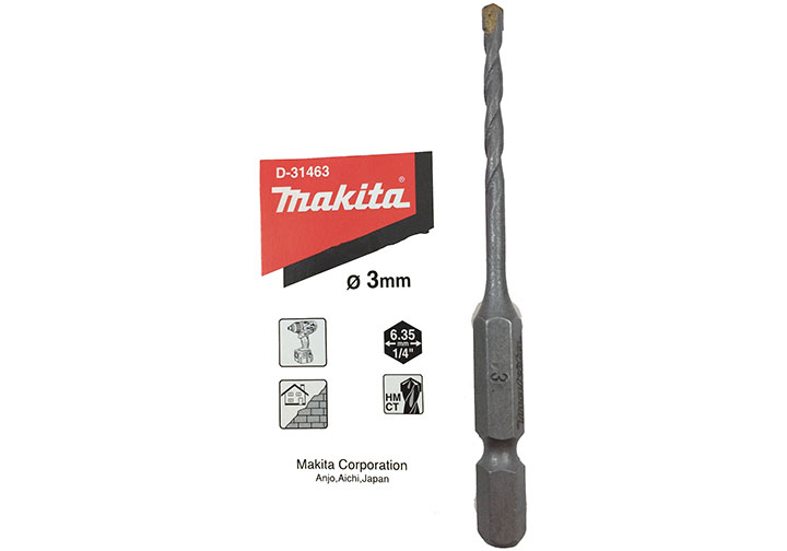 Mũi khoan bê tông chuôi lục giác 3x80mm Makita D-31463