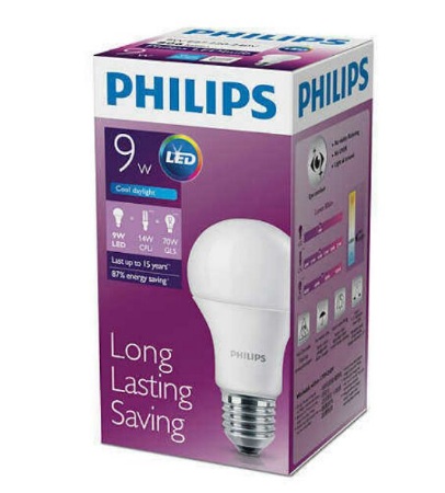 Đèn led bulb 9w, ánh sáng trắng Philips 44906