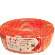  Dây cáp điện lực hạ thế Cadivi CV 8.0 màu đỏ, ruột đồng bọc nhựa PVC, cuộn 100 mét, giá tính theo mét