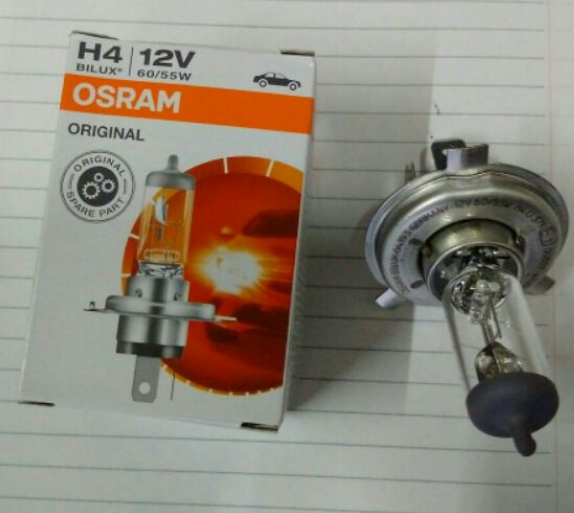 Bóng đèn pha cốt halogen Osram H4 (3 chân) 12V 60/55W