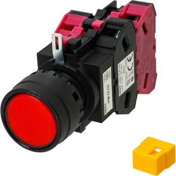 Nút nhấn tròn phi 22 IDEC HW1B-M110R, có đèn màu đỏ
