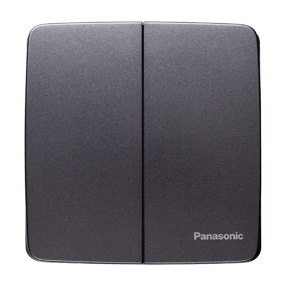 Bộ 2 công tắc b, Panasonic WMT503MYH-VN, 1 chiều, 250v-16a, màu xám ánh kim