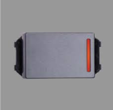 Công tắc B, Panasonic WEVH5151-51MYH 1 chiều, cắm nhanh, có đèn báo khi OFF, 250VAC-16A màu xám ánh kim