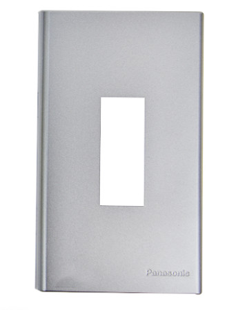 Mặt dùng cho CB 1 tép, Panasonic WEV7001MH, dòng Wide, màu xám ánh kim