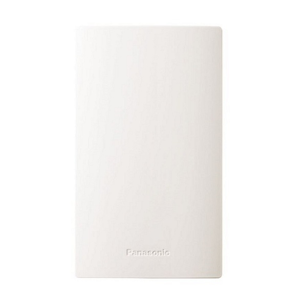 Mặt kín đơn Panasonic WEV68910MW, dòng Wide, màu trắng ánh kim