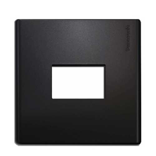 Mặt vuông dành cho 1 thiết bị Panasonic WEB7811M, màu đen ánh kim, dòng Wide
