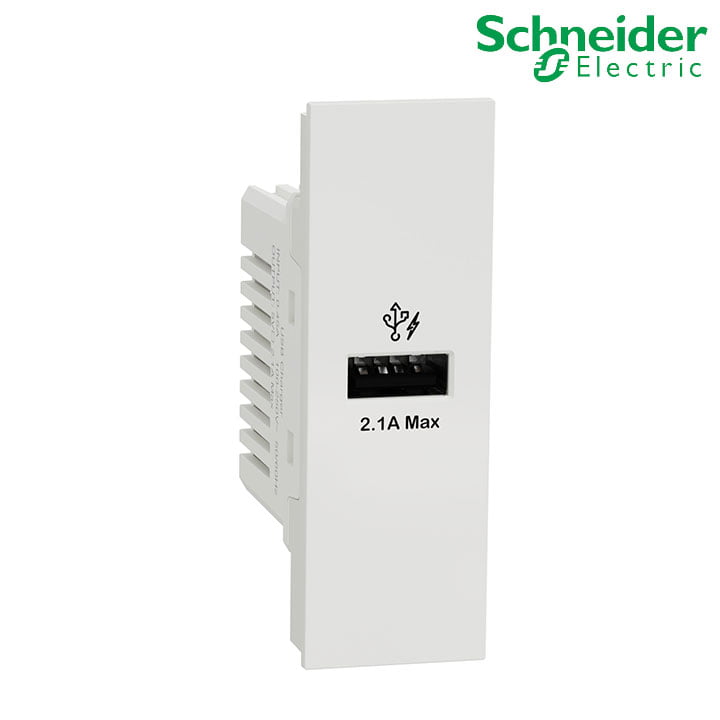 Ổ sạc USB Schneider M3T_USB_WE type A 2.1A size S
