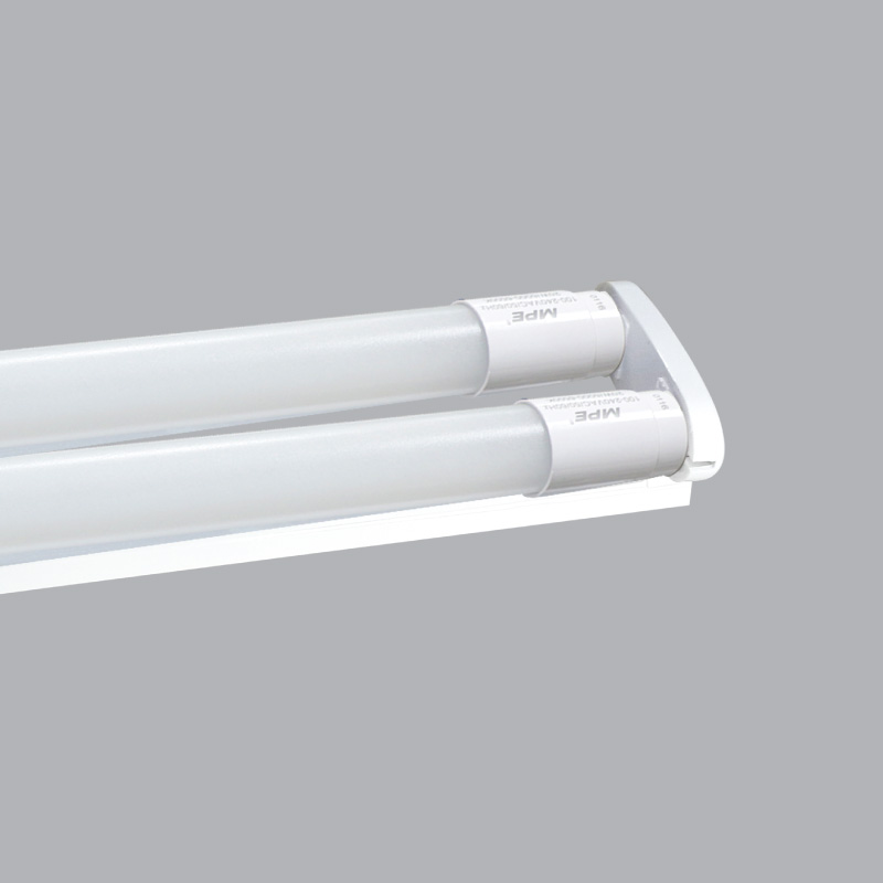 Bộ đèn led tube thủy tinh t8 bóng đôi 18w mpe mgt8-210V, ánh sáng VÀNG