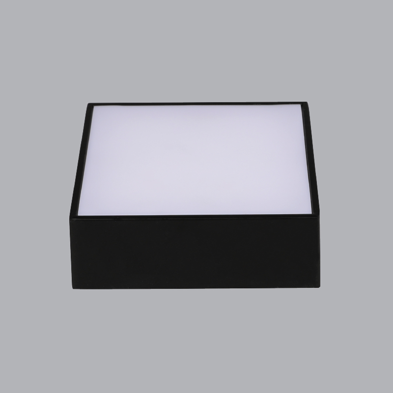Đèn led downlight vuông nổi tràn viền đen 16w mpe ssdlb-16n, ánh sáng trung tính, kích thước 120mm x 120mm x 40mm