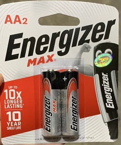 Pin AA Energizer Max E91 1.5V, 2 viên/vỉ