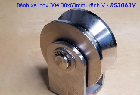 Bánh xe ray V inox 304 size 30x63mm - RS3063V