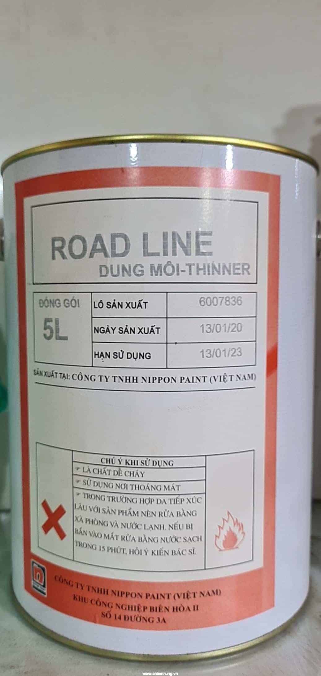 Dung môi pha sơn dầu Nippon Thinner Roadline 5 lit
