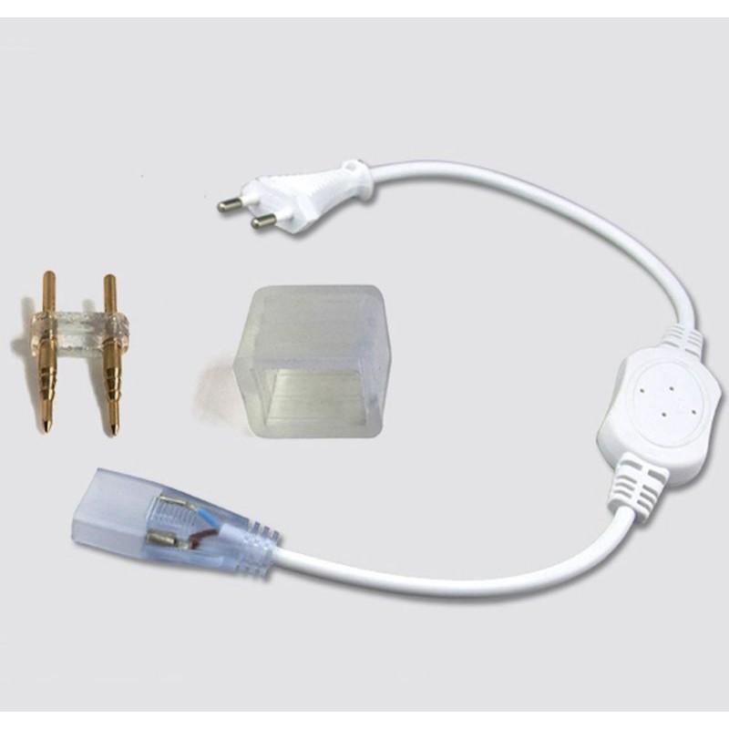 Giắc (zắc) cắm dây đèn led ngoài trời Maxben PK-MB-ZN3-2835-120B, điện áp 220V, IP65, dùng được cho tối đa 30m dây led
