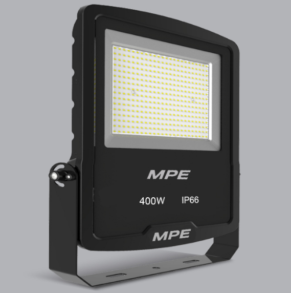 Đèn led pha 400W MPE FLD5-400T, ánh sáng trắng, kích thước (WxHxL): 599mm x 442mm x 62mm