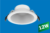 LED Downlight âm trần, MPE, DLF2-12T,  kích thước phi 120x50mm, ánh sáng 6000 - 6500K