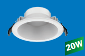 LED Downlight âm trần, MPE, DLF2-20N, kích thước phi 172x70mm, ánh sáng 4000 - 4500K