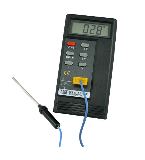 Máy đo nhiệt độ tiếp xúc TES-1310, dải đo -50 ℃ -1300 ℃